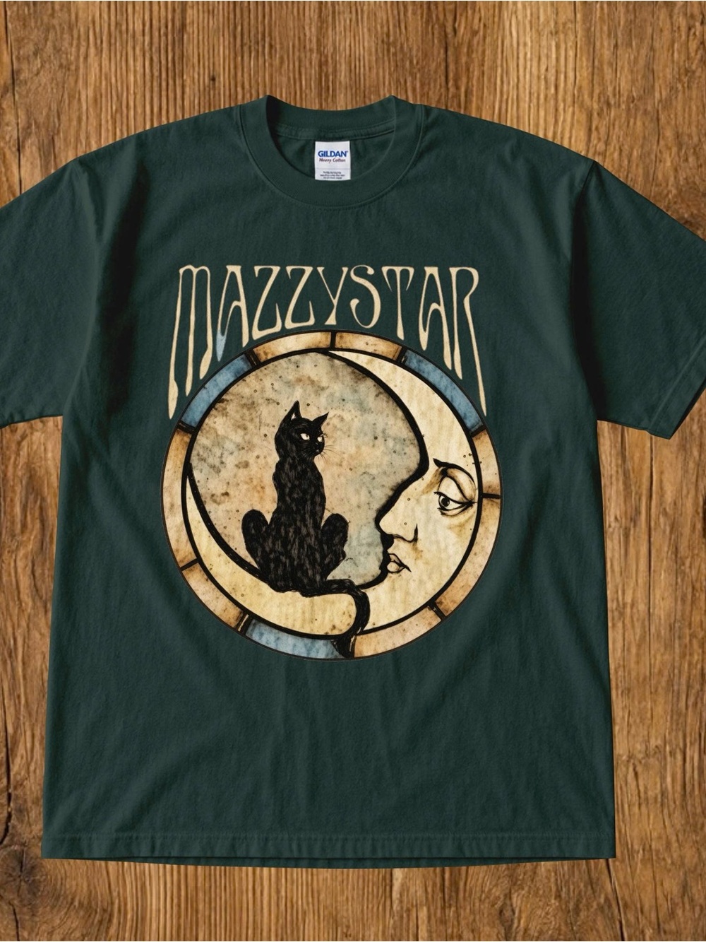 Mazzy Star Cat Moon Graphic Tee